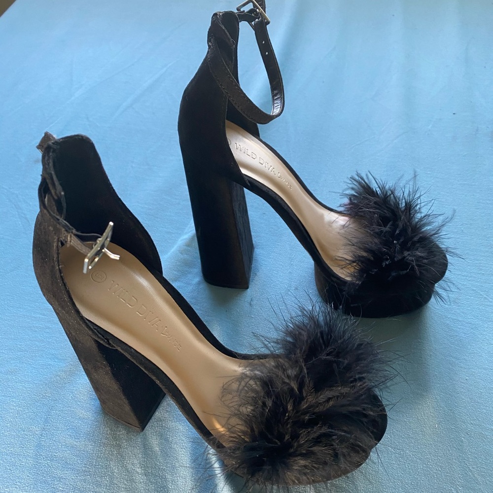 Black Peep Toe Pumps